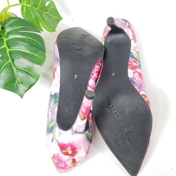 Anthropologie Seychelles Floral Leather Heels, 7 - Picture 7 of 14